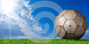 Football - Soccer Ball with Green Grass