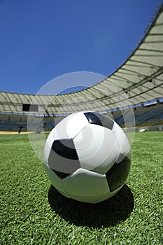 Football Soccer Ball Green Grass Pitch