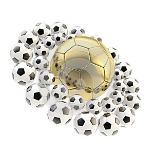 Football soccer ball planet background