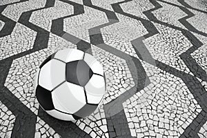 Football Soccer Ball Sao Paulo Brazil Sidewalk