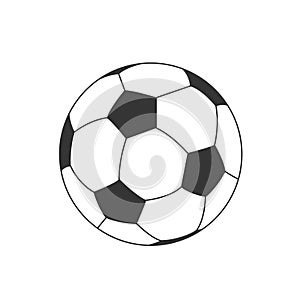 Football soccer ball simple illustration. vector graphic icon. Football match game