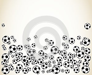 Football, soccer balls background illustration