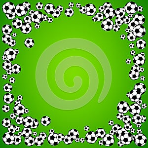 Football, soccer balls background illustration