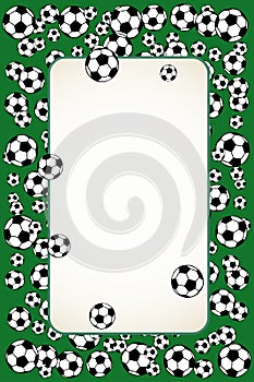 Football, soccer balls background illustration