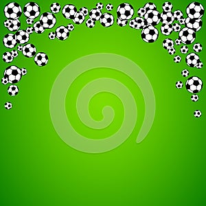 Football, soccer balls background illustration