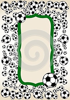 Football, soccer balls background illustration