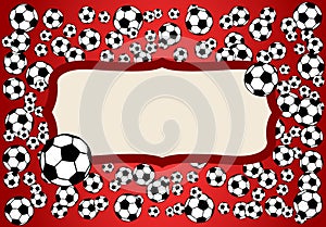 Football, soccer balls background illustration