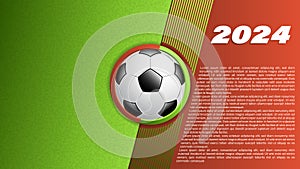 Football, soccer banner template, sport poster, creative concept background, vector illustration