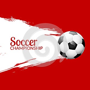 Football or soccer design poster with grunge backdrop.