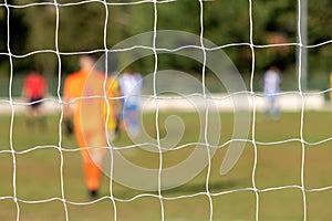 Football Soccer goalkeeper with color uniform and number one