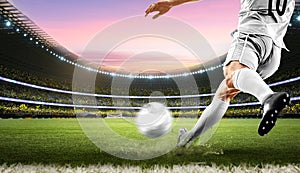 football soccer player kicking in action in white team euro cup, nations cup ,world cup ,real madrid,