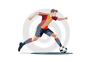 football soccer player man in action isolated white background