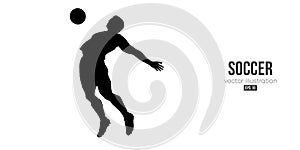 football soccer player man in action isolated white background. Vector illustration