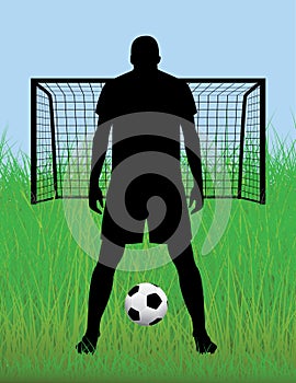 Football (soccer) player silhouette