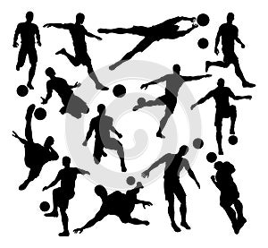 Football Soccer Player Silhouettes