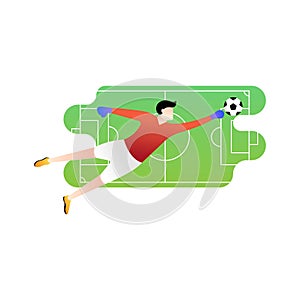 Football or soccer player vector illustration