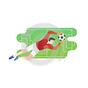 Football or soccer player vector illustration