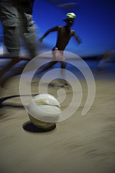 Football Soccer Players Night Game Running Blur