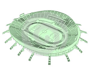 Football Soccer Stadium Vector 01
