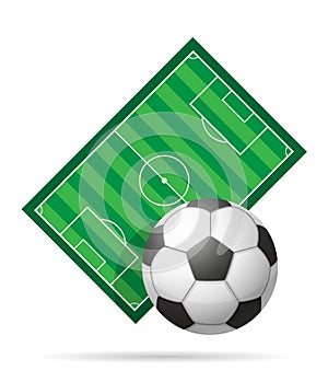 Football soccer stadiun field vector illustration