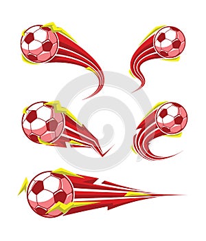 Football and soccer symbols set