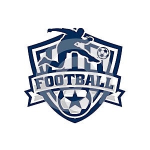 Football Soccer Tournament Vector Art Emblem Ready Made Logo. Best for Sport Logo and Illustration
