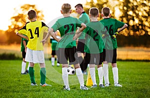 Football Soccer Training for Children. Soccer Team Training