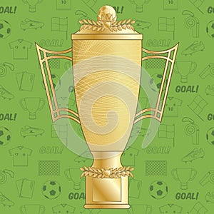 Football soccer trophy