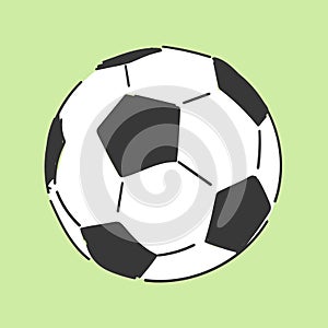 Football soccerball hand drawn style vector doodle design illustrations