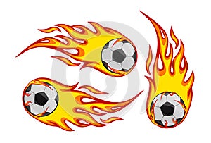 Football Socker on fire