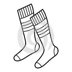 Football Socks, Coloring book for kids, sport equipment