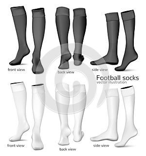 Football socks vector illustrations