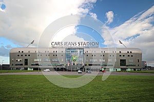 Football stadium Cars Jeans in the Hague, home of ADO Den Haag which plays in the Dutch Eredivisie with lights on