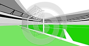 Football stadium goal view design of my own