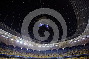 Football stadium during Uefa Champions League night