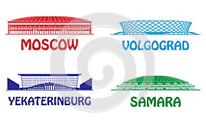 Football stadiums set