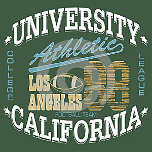 Football T-shirt graphics, California, sportswear