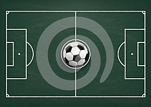 Football Tactics Ground Green Blackboard