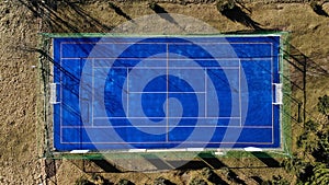 Football and Tennis field, from above photo