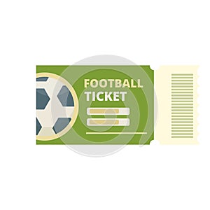 Football ticket icon cartoon vector. Venue vip game
