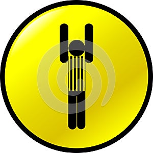 football touchdown or field goal vector button