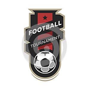 Football tournament, soccer logo.