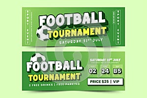 Football tournament, sport event banner design template easy to customize simple and elegant design