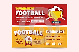 Football tournament, sport event banner design template easy to customize simple and elegant design