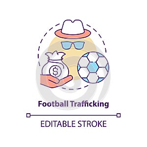 Football trafficking concept icon