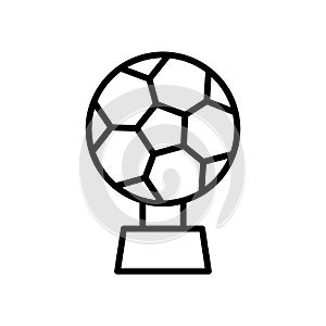 Football trophy cup icon. simple illustration outline style sport symbol.