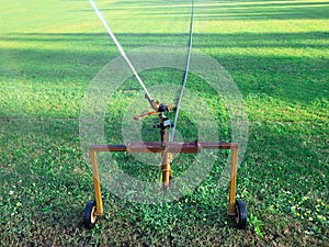 Football turf irrigation system at the stadium