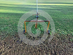 Football turf irrigation system at the stadium