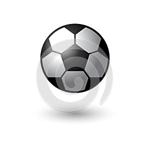 Football vector icon. soccer ball on white.