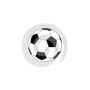 Football vector icon, soccerball. Vector illustration in white background